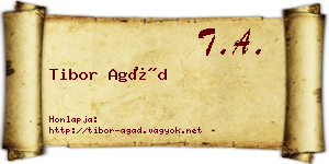 Tibor Agád névjegykártya